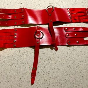 Pleather Leg Garters